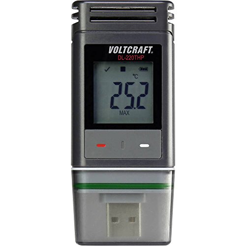 VOLTCRAFT DL-220 THP DL-220THP Temperatur-Datenlogger, Luftfeuchte-Datenlogger, Luftdruck-Datenlogger Messgröße Tempera, bunt von Voltcraft