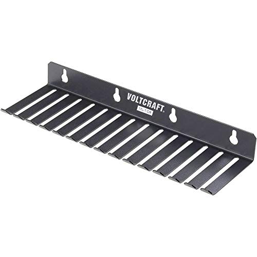 VOLTCRAFT ML-1 OR Messleitungshalter ML-1 OR 14 Aussparungen (73 x 5,3 mm) (L x B x H) 280 x 85 x 32 mm Schwarz von Voltcraft