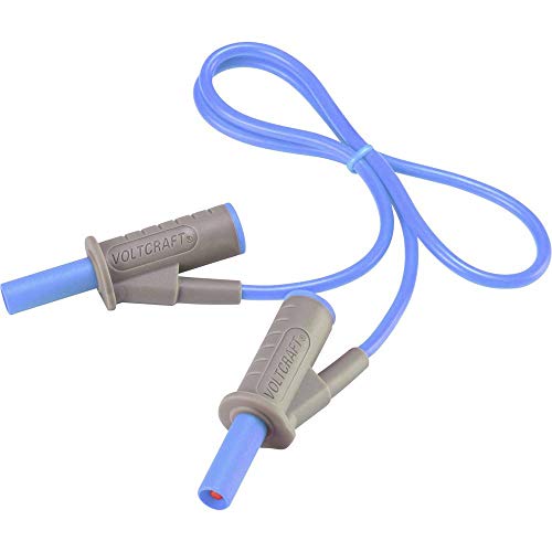 VOLTCRAFT MSB-501 Sicherheits-Messleitung [Lamellenstecker 4 mm - Lamellenstecker 4 mm] 0.50 m Blau 1 St. von Voltcraft