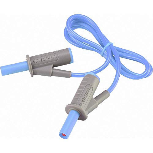 VOLTCRAFT MSB-501 Sicherheits-Messleitung [Lamellenstecker 4 mm - Lamellenstecker 4 mm] 0.75 m Blau 1 St. von Voltcraft