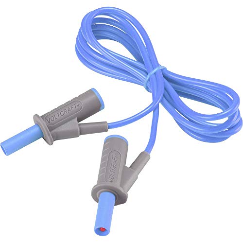 VOLTCRAFT MSB-501 Sicherheits-Messleitung [Lamellenstecker 4 mm - Lamellenstecker 4 mm] 1.50 m Blau 1 St. von Voltcraft