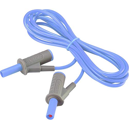 VOLTCRAFT MSB-501 Sicherheits-Messleitung [Lamellenstecker 4 mm - Lamellenstecker 4 mm] 2.00 m Blau 1 St. von Voltcraft