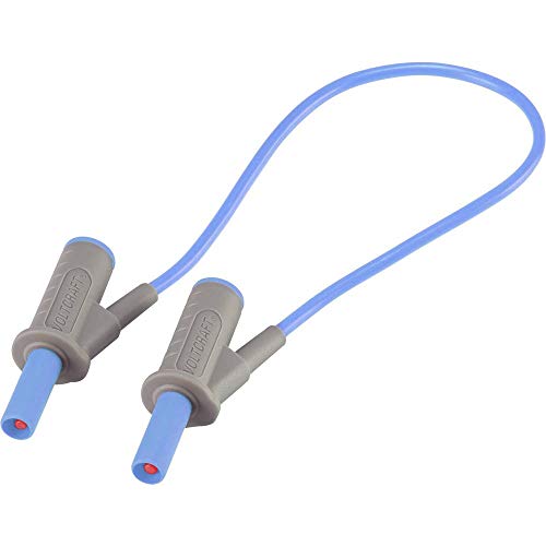 VOLTCRAFT MSB-501 Sicherheits-Messleitung [Lamellenstecker 4 mm - Lamellenstecker 4 mm] 25.00 cm Blau 1 St. von Voltcraft