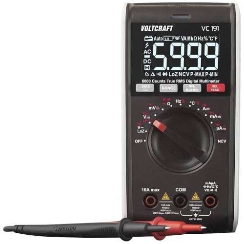 VOLTCRAFT VC191 Hand-Multimeter kalibriert (ISO) digital CAT III 600 V Anzeige (Counts): 6000 von Voltcraft