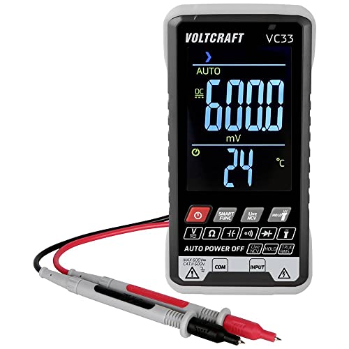 VOLTCRAFT VC33 Multimeter I präzise AC/DC Spannungsmessung bis 600V I 5999 Counts I Digitales True RMS Messgerät von Voltcraft