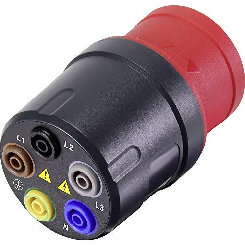 VOLTCRAFT VMA-3L 16 Messadapter CEE-Stecker 16 A 5polig - Buchse 4 mm Dunkelgrau, Rot von Voltcraft