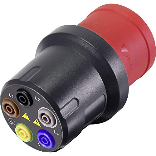 VOLTCRAFT VMA-3L 32 Messadapter CEE-Stecker 32 A 5polig - Buchse 4 mm Dunkelgrau, Rot von Voltcraft