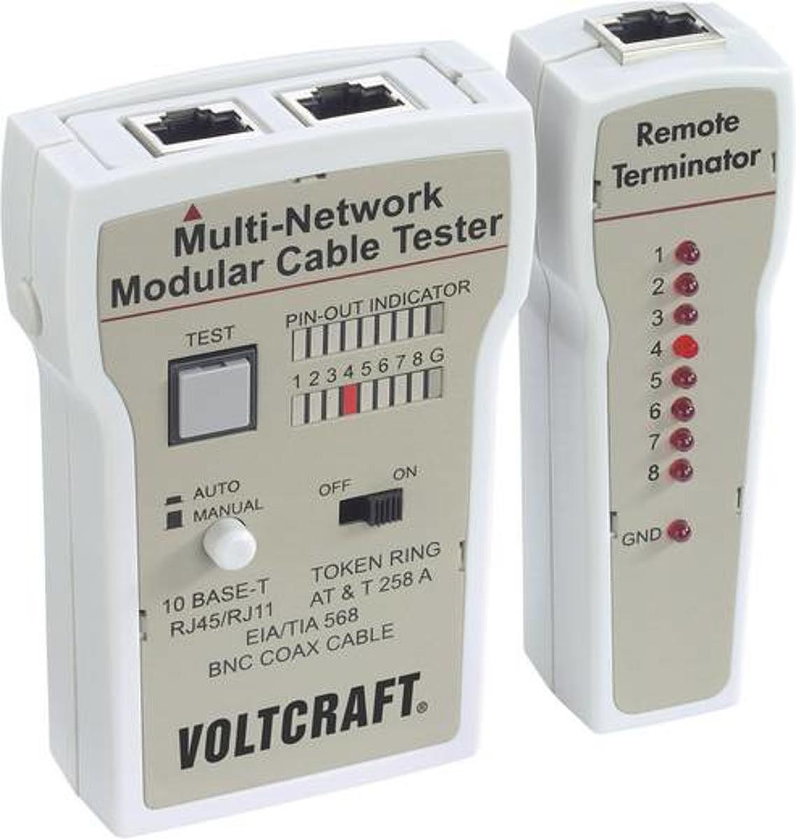 Voltcraft Ct 2 Kabeltester Geeignet Für Rj 45 Bnc Rj 11 Einzeladerprüfung B-Ware von Voltcraft