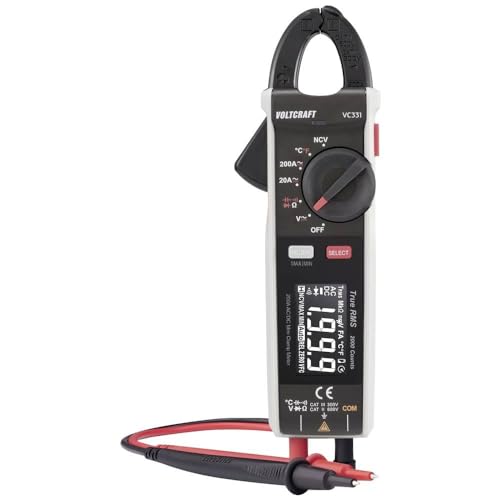 Voltcraft VC-331 Stromzange CAT II 600 V, CAT III 300V Anzeige (Counts): 2000 von Voltcraft