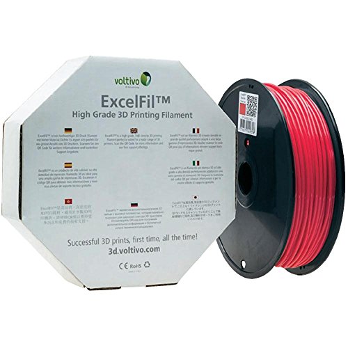 Voltivo ExcelFil 3D Druck Filament, ABS, 3mm - rot von Voltivo