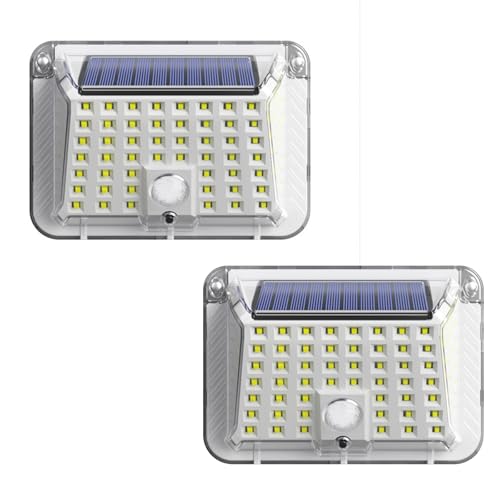 Voltix Solar-LED-Außenleuchte mit 90 LEDs, LED-Strahler für den Außenbereich, 3 Modi mit Bewegungssensor, wasserdichte Wandleuchte IP65 für Garten, Terrasse und Garage (2) von Voltix