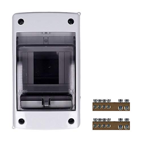 Aufputz Feuchtraum Verteiler 1 -reihig IP65 2-4 Module - Verteilerkasten Kleinverteiler Sicherungskasten, Tür transparent Aufputz Feuchtraum Verteiler 1 -reihig IP65 2-4 Module - Verteilerkasten Kleinverteiler Sicherungskasten, Tür transparent von Voltking