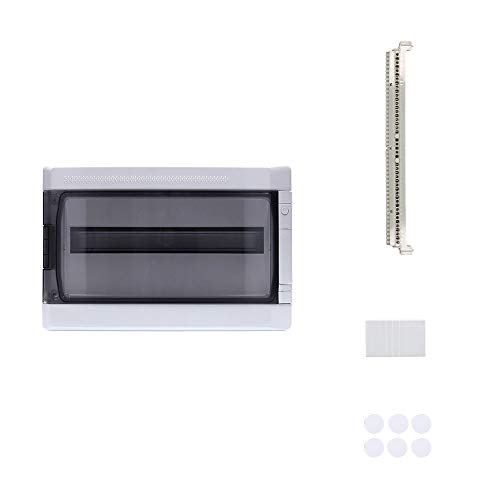 Aufputz Feuchtraum Verteiler Pro 1-reihig IP65 18 Module - Verteilerkasten Kleinverteiler Sicherungskasten, Tür transparent Aufputz Feuchtraum Verteiler Pro 1-reihig IP65 18 Module - Verteilerkasten Kleinverteiler Sicherungskasten, Tür transparent von Voltking