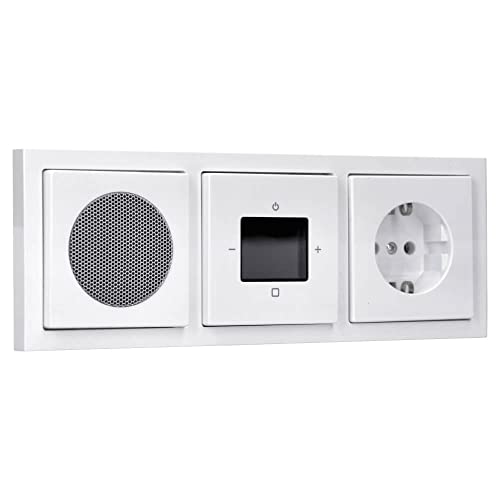 Busch-Jaeger Komplett-Set Unterputz UP Bluetooth DAB+ Radio 8217 U-101 Future Linear Studioweiß Lautsprecher 8223 U Schuko-Steckdose 20 EUC-84 Abdeckung 8253-84 8252-84-101 3-fach Rahmen 1723-184K von Voltking