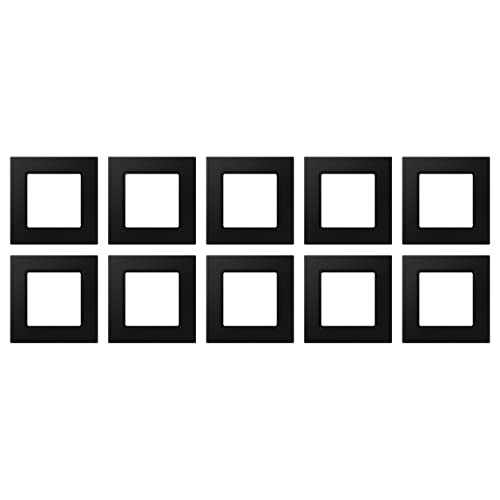 Voltking Jung 1-fach Rahmen Set Graphitschwarz Matt Serie A: 10x 1-fach Rahmen A5581BFSWM von Voltking
