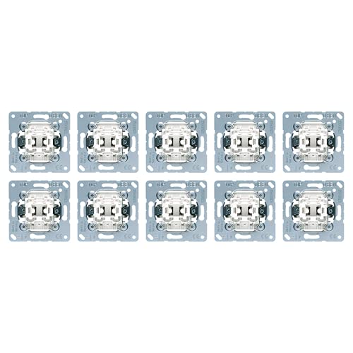 Jung Wippschalter Set Universal Aus-Wechsel: 10x Wippschalter Aus-Wechsel 506U von Voltking