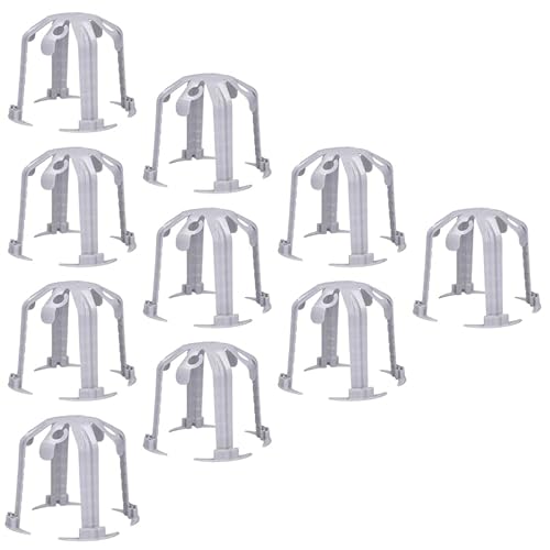 Kaiser Abstandhalter 9310-10 LED-Einbaustrahler Halogen 68-80mm Einbautiefe 40-100mm Hitzeschutz Hohldecke Spots 4 Standbeine werkzeuglos Grau 10 Stück von Voltking