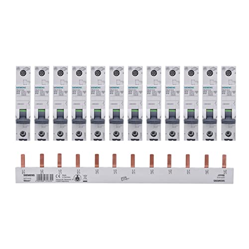 Siemens Set 12x Sicherungsautomat LS-Schalter 5SL6116-6 + 1x Sammelschiene 5ST3615 Siemens Set 12x Sicherungsautomat LS-Schalter 5SL6116-6 + 1x Sammelschiene 5ST3615 von Voltking