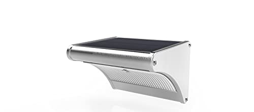 Voltman - A++ Solarwandleuchte Mit Bewegungsmelder 450lm - Ultraflaches Design 12cm - IP65 Für Den Außenbereich - Integrierter Solarbatterie - 120° Winkel - Grau von Voltman