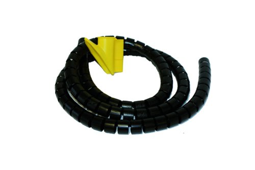 Voltman DIO013001 Cable Tidy Kit Flexibler Kabelkanal Durchmesser 20 mm, Länge: 1,5 m) schwarz von Voltman