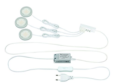 Voltman VOM066306 3 LED-Strahler mit 12 LEDs, 3 x 1,3 W, 3 x 90 lm, 30.000 Stunden von Voltman