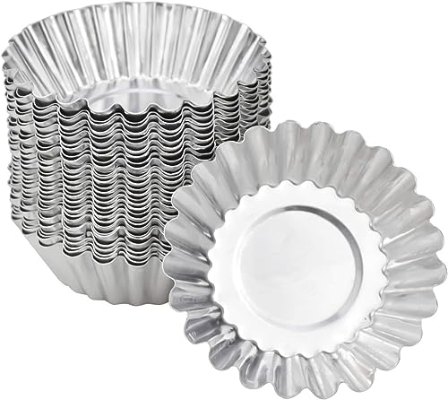 volumoon Tartelette Förmchen, Tarteform aus Aluminium Muffinform Mehrweg Antihaft Muffinform Backformen Törtchenformen Backformen Mini Kuchenform, 30 Stück, Silber volumoon Tartelette Förmchen, Tarteform aus Aluminium Muffinform Mehrweg Antihaft Muffinform Backformen Törtchenformen Backformen Mini Kuchenform, 30 Stück, Silber von volumoon