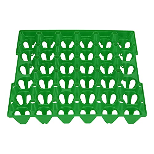 Eierschalen, wiederverwendbare Kunststoff-Eierablage mit 30 Zellen, 5 Stück für Farm for Hennery(Grün) von Voluxe