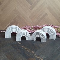 Regenbogenkerzenhalter Aus Raysin Gegossen | Dekoration Kerzenhalter Geburtstag von VomWolfsmaedchen