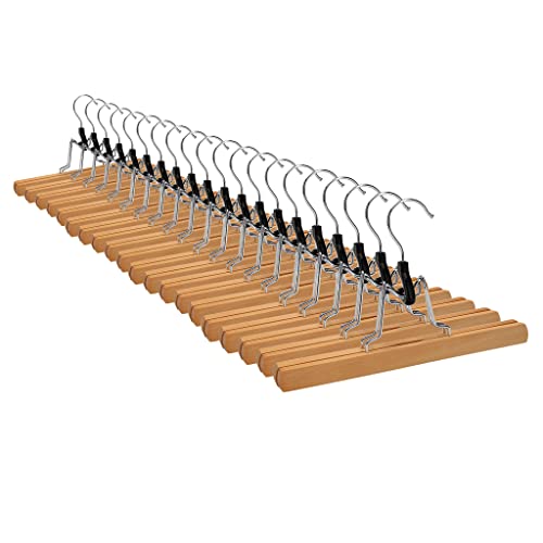 20 x Hosenbügel Klemmbügel VonBueren | Hosenspanner aus Holz | Kleiderbügel für Hosen | rutschfest | mit drehbarem Haken 20 x Hosenbügel Klemmbügel VonBueren | Hosenspanner aus Holz | Kleiderbügel für Hosen | rutschfest | mit drehbarem Haken von VonBueren