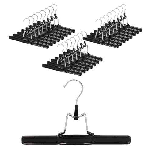 24 x Hosenbügel Klemmbügel schwarz VonBueren | Hosenspanner aus Metall | Kleiderbügel für Hosen | rutschfest | mit drehbarem Haken 24 x Hosenbügel Klemmbügel schwarz VonBueren | Hosenspanner aus Metall | Kleiderbügel für Hosen | rutschfest | mit drehbarem Haken von VonBueren