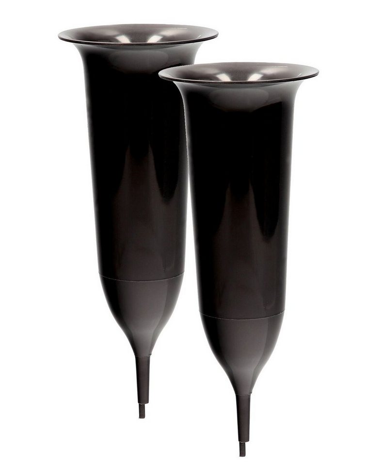 VonBueren Dekovase VonBueren Grabvase black mit Erdstab 25 x 9,9 cm (2 St) von VonBueren