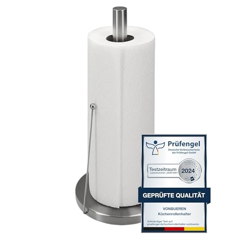 Küchenrollenhalter stehend 32 x 15 cm VonBueren | Edelstahl | Küchenpapierhalter Silber | Papierrollenhalter Küchenrolle | Halter für Küchenrollen | für Arbeitsplatte Küchenrollenhalter stehend 32 x 15 cm VonBueren | Edelstahl | Küchenpapierhalter Silber | Papierrollenhalter Küchenrolle | Halter für Küchenrollen | für Arbeitsplatte von VonBueren