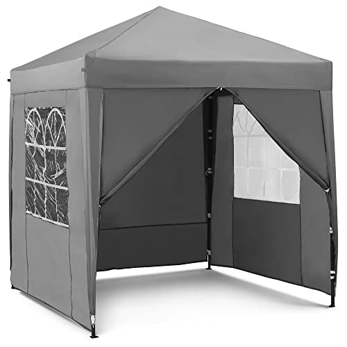 VonHaus Faltpavillon 2x2 Wasserdicht Stabil Winterfest - Pop-Up Pavillon 2x2 m mit Seiten, Warmes Partyzelt für jeden Zweck von VonHaus
