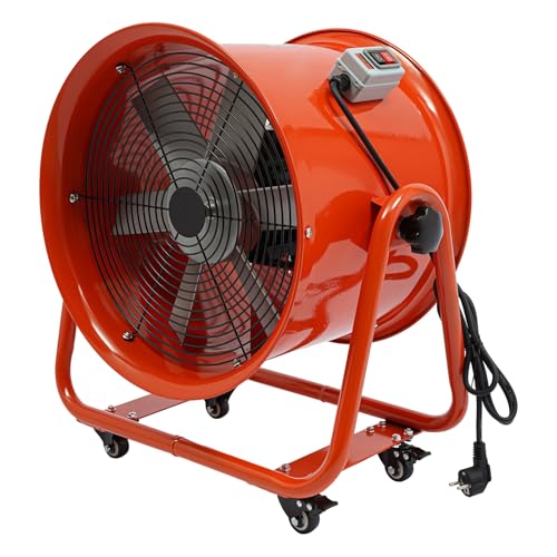 VonVVer Bauventilator Ø400mm - Baugebläse 1100W 15000m³/h Baulüfter Gebläse 2800r/min Axiallüfter Axialgebläse 75dB Bautrockner Baulüfter von VonVVer