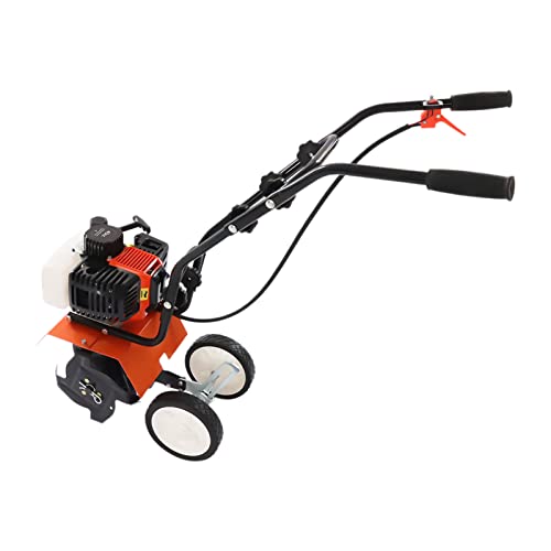 VonVVer Gartenfräse Benzin mit 25 cm Arbeitsbreite - Benzin Motorhacke 2 Takt 1,7PS Motor Bodenfräse Gartenhacke 43CC Ackerfräse 7000r/min 8500rpm von VonVVer