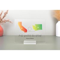 Personalisierte Zustand Zu Acrylplakette Ferngeschenk von VonaGifts