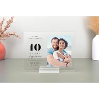 Personalisierte Acrylfoto-Jubiläumsplakette Paar-Andenken von VonaGifts