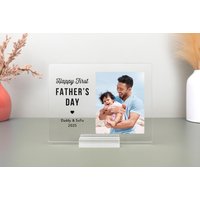 Personalisierte Vatertag Foto Plakette Acryl Papa Geschenk von VonaGifts