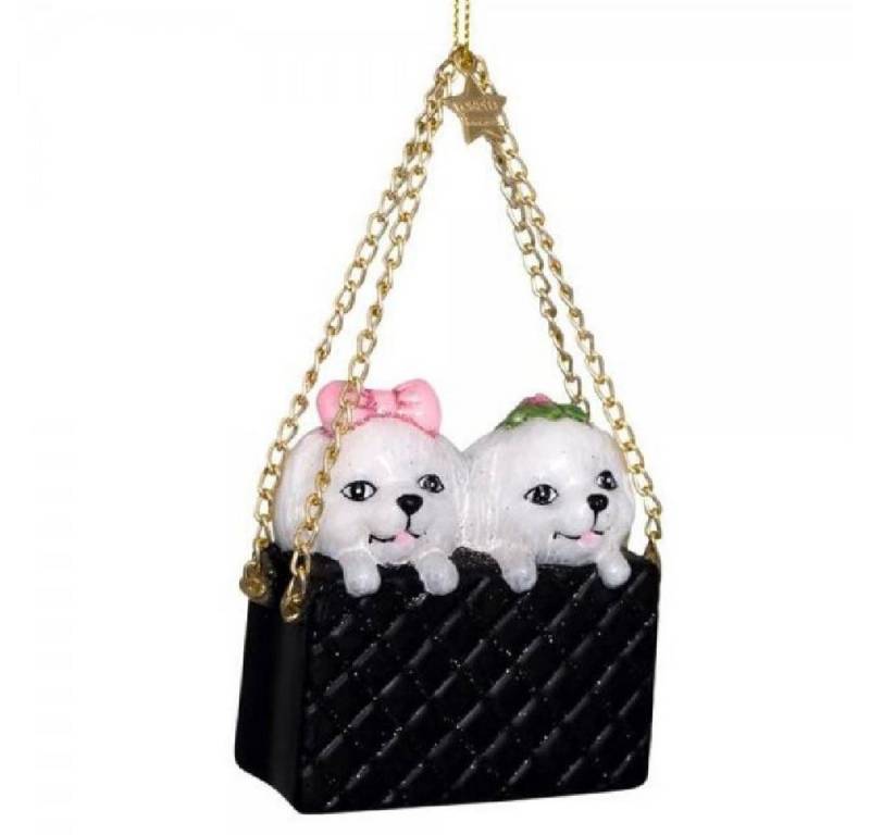 Vondels Christbaumschmuck Christbaumschmuck Handtasche mit Pudeln (7cm) von Vondels