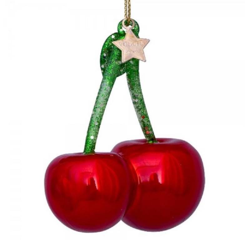 Vondels Christbaumschmuck Ornament Kirschen mit Glitzer von Vondels