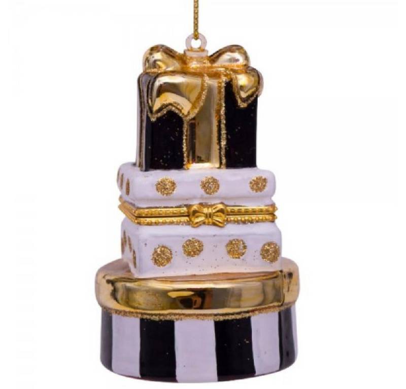 Vondels Christbaumschmuck VONDELS Christbaumschmuck Black And White Gift Boxes (9cm) von Vondels