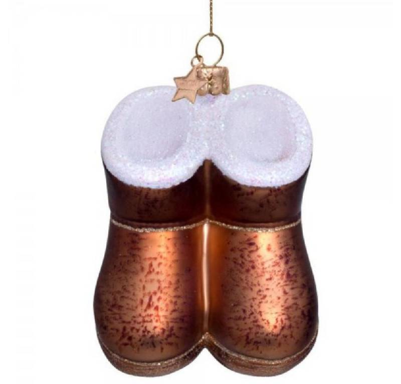 Vondels Christbaumschmuck VONDELS Christbaumschmuck Brown Suede Boots (7cm) von Vondels