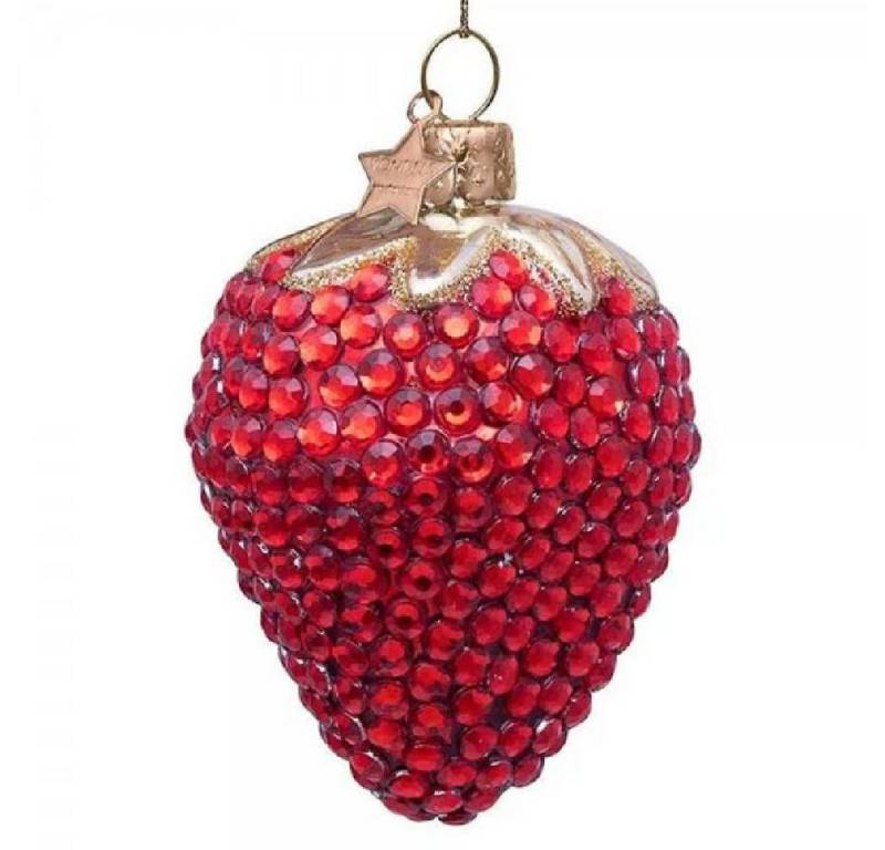 Vondels Christbaumschmuck VONDELS Christbaumschmuck Erdbeere Stawberry with Diamonds (9cm) von Vondels