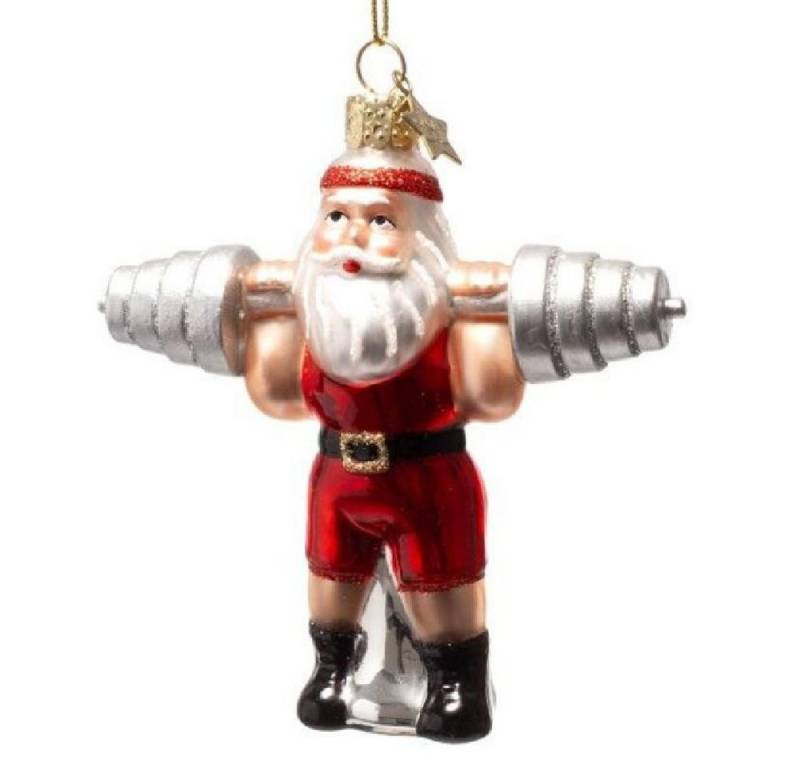 Vondels Christbaumschmuck VONDELS Christbaumschmuck Gewichtheber Lifting Santa von Vondels