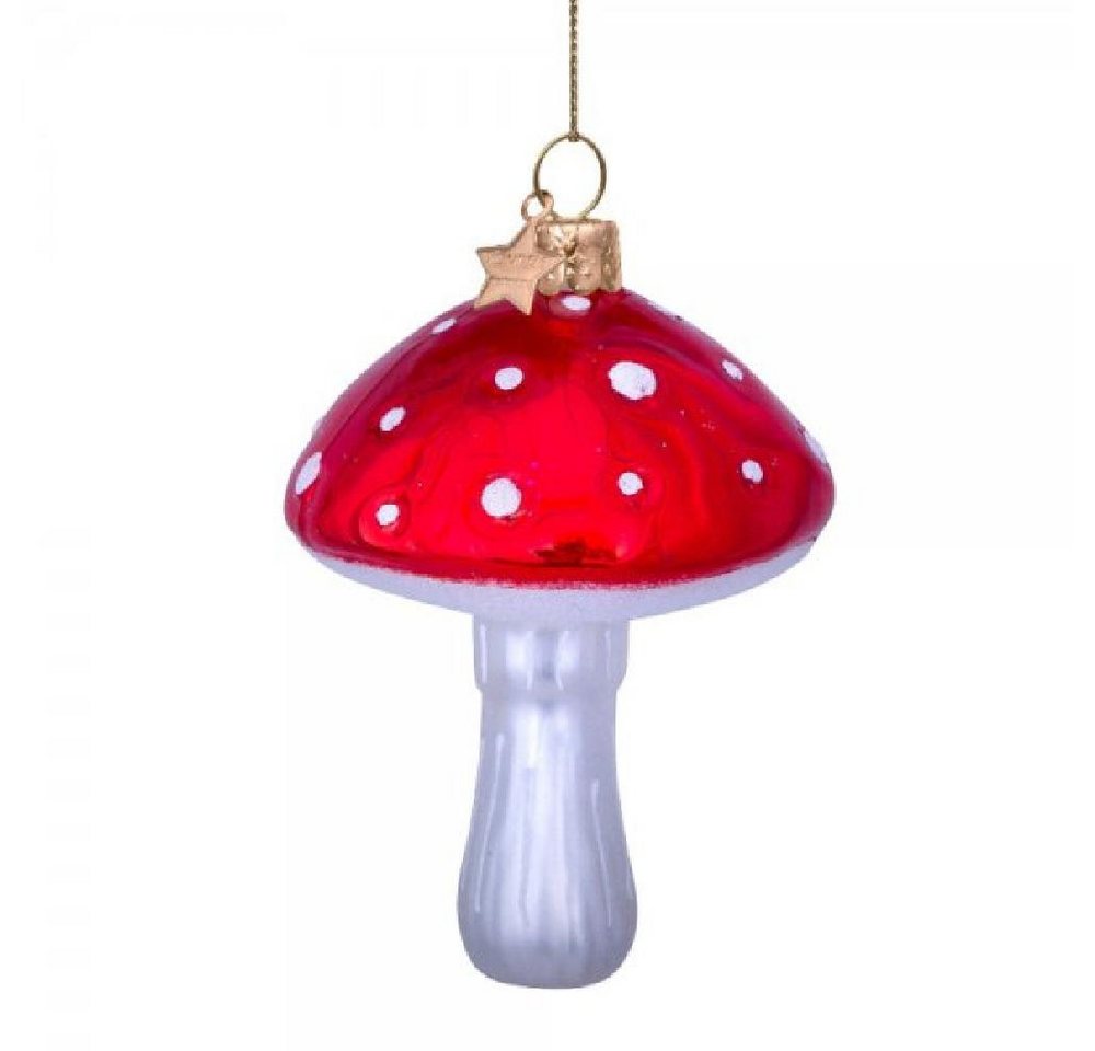 Vondels Christbaumschmuck VONDELS Christbaumschmuck Mushroom Red White (8,0cm) von Vondels