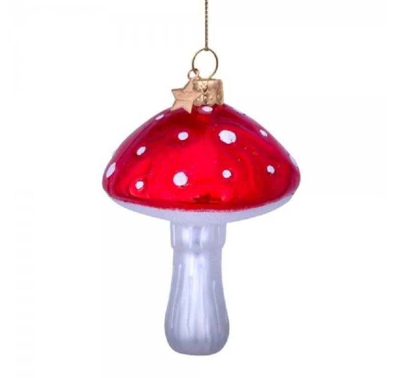 Vondels Christbaumschmuck VONDELS Christbaumschmuck Mushroom Red White (8,0cm) von Vondels