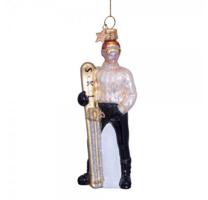 Vondels Christbaumschmuck VONDELS Christbaumschmuck Ski Boy Champagne (12,5cm) von Vondels