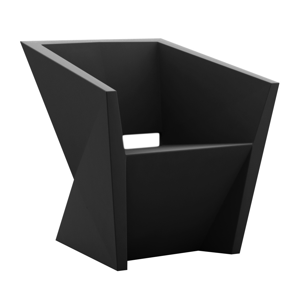 Vondom - Faz Armlehnstuhl/Sessel - schwarz/matt/LxBxH 72x65x75cm/ohne Auflage von Vondom