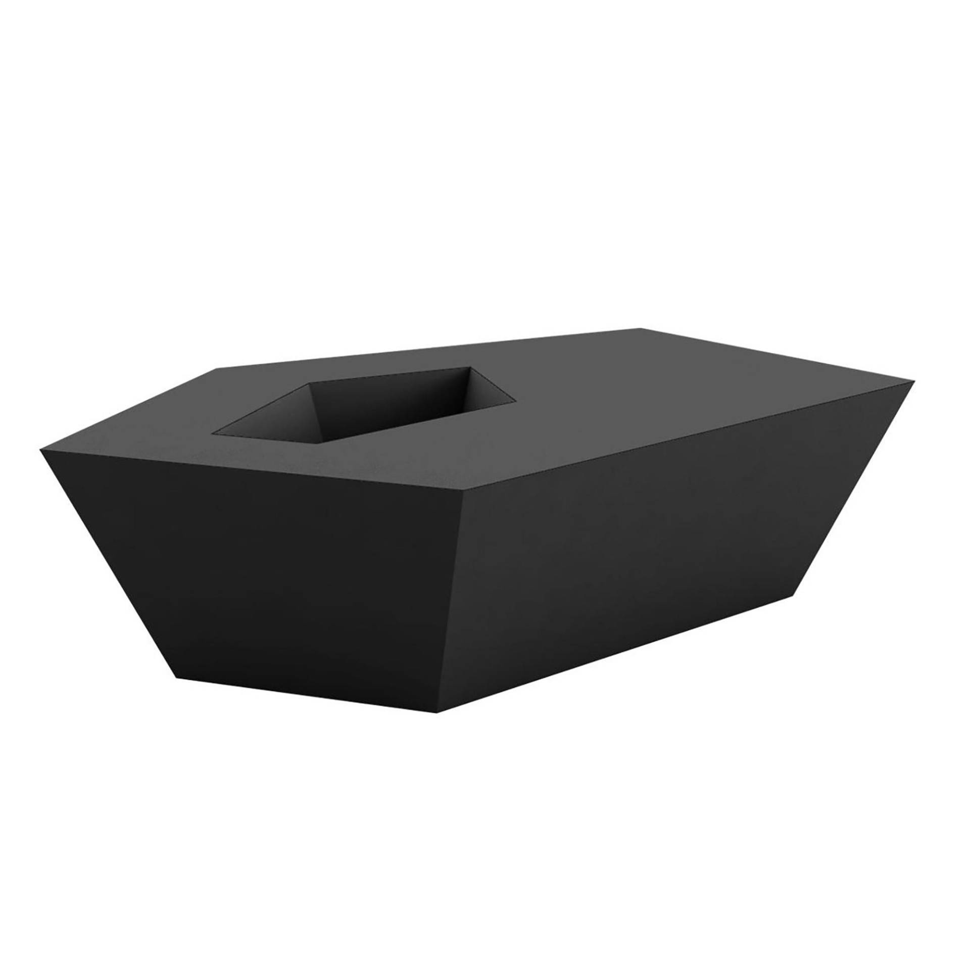 Vondom - Faz Outdoor Couchtisch - schwarz/matt/LxBxH 110x70x32cm von Vondom