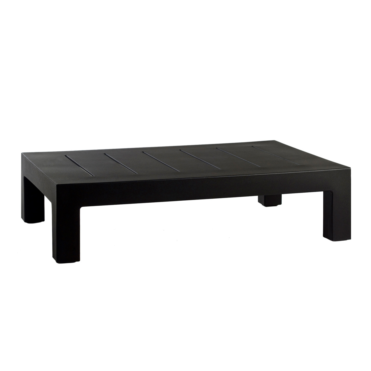 Vondom - Jut Gartenbeistelltisch 80x120x30cm - schwarz/matt/LxBxH 120x80x30cm von Vondom